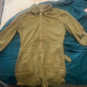 Free People Olive Romper